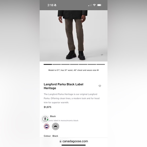 Canada Goose Langford Parka Black Label Heritage - Picture 3 of 9